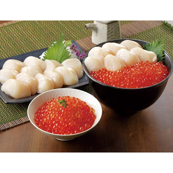 [冷凍][直送商品]網走水産 北海道産 いくら・ほたてセット (1274-054)