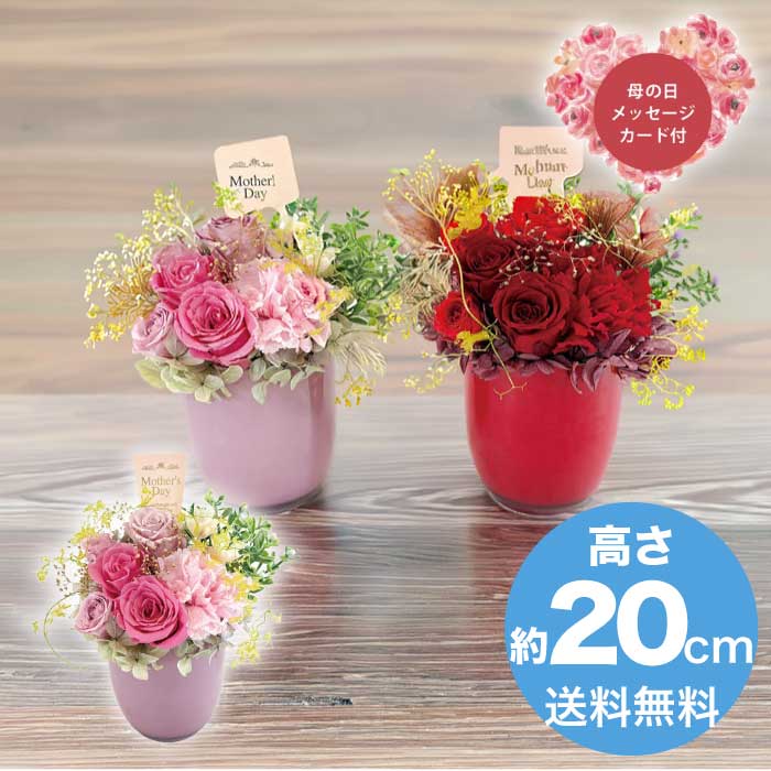 [直送商品]母の日 5/8-10お届け アークフラワースタジオ プリザーブドフラワー フルールソワレ ピンク 【配送指定日不可】 (1852-012)