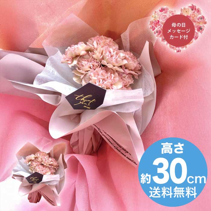 [直送商品]母の日 5/8-10お届け アークフラワースタジオ 生花カーネーションブーケ ピンク 【配送指定日不可】 (1852-339)