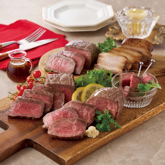 黒毛和牛ローストビーフ3種と黒豚焼豚セット 【綿半お歳暮】 【11/15～12/26順次お届け】[冷凍][直送商品]