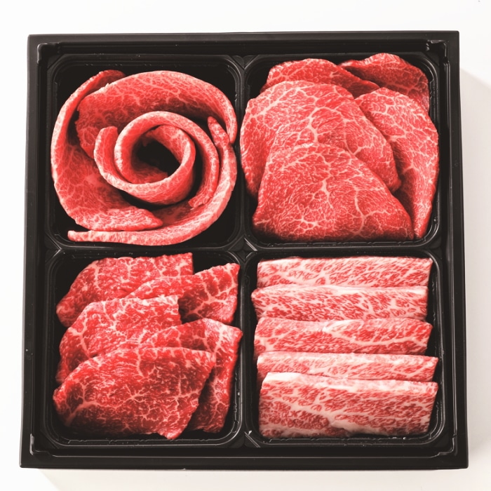 雪降り和牛 尾花沢 おまかせ焼肉用4点盛り 【綿半お歳暮】 【11/15～12/26順次お届け】[冷凍][直送商品]