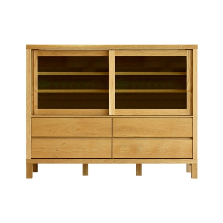  カノ カップボード ロータイプ 115(ホワイトオーク)