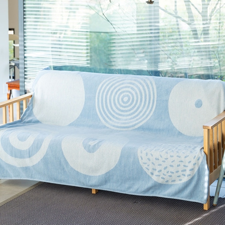 クリッパン ライトシュニールコットン シングルブランケット キャンディ　(セレスティアルブルー)