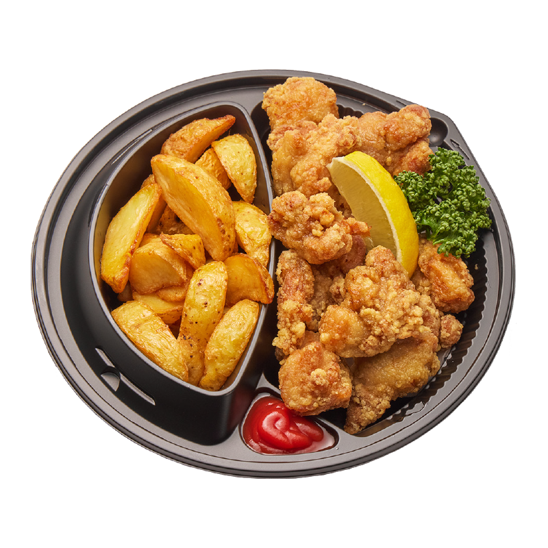 [9]無限から揚げ＆ ポテトのプレート