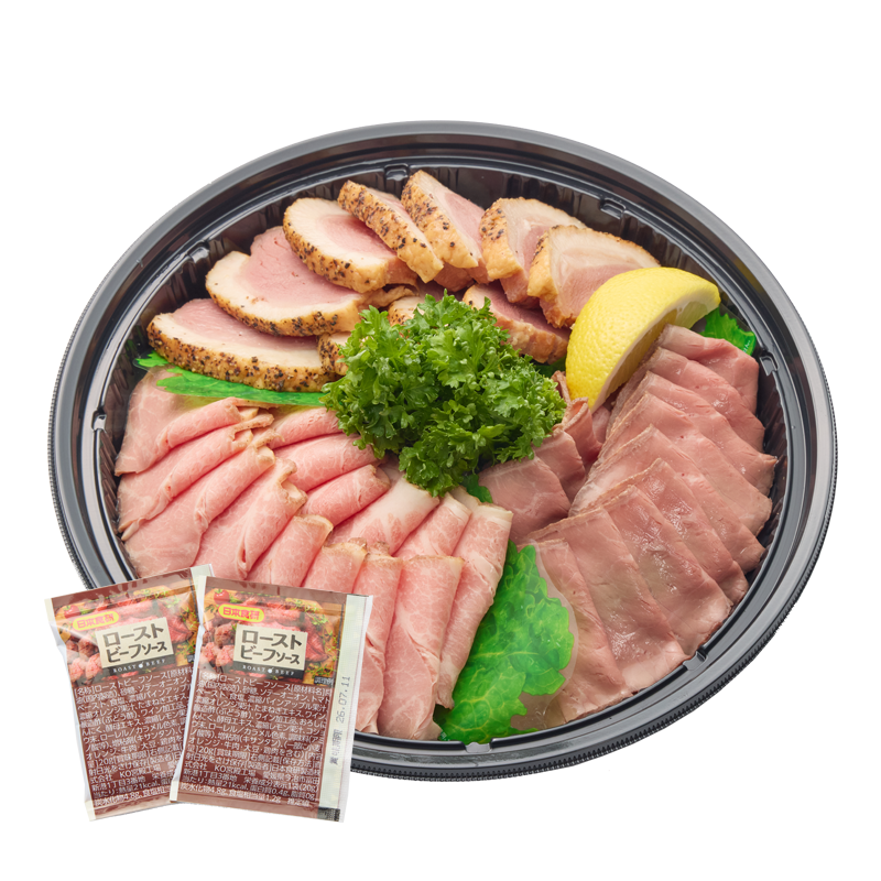 [A60]贅沢ローストビーフ・ポーク・合鴨盛り合わせ
