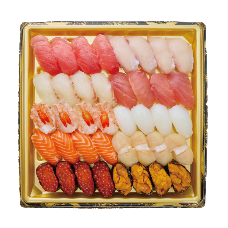 [2]自慢の鮮魚寿司盛り　40貫