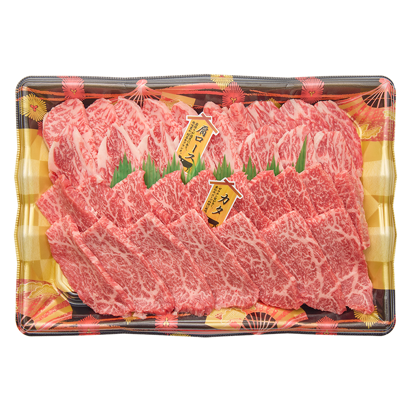 [B14]黒毛和牛　霜降り×赤身　焼肉セット　600g