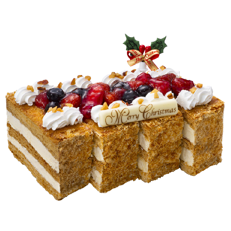 [A17]不二家 クリスマス 切れてるミルフィーユ(4切れ)