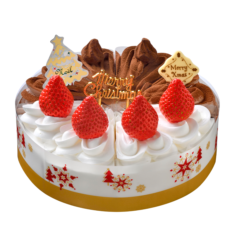 [A30]山崎製パン　クリスマス苺とチョコの切れてるケーキ　6号