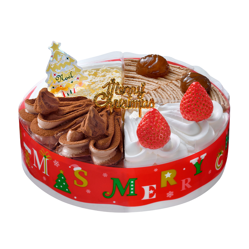 [A23]山崎製パン　クリスマス４種のアソートケーキ　6号