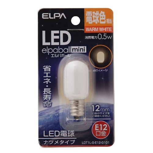 LEDナツメ形E12 LDT1L-G-E12-G101 電球色相当