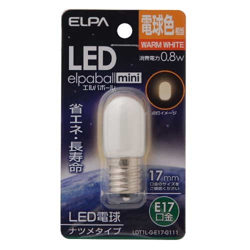 LEDナツメ形E17 LDT1L-G-E17-G111 電球色相当
