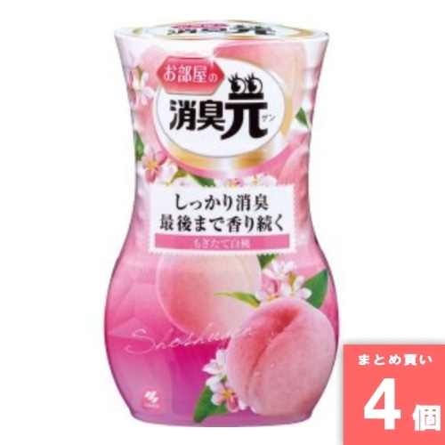 [取寄10][まとめ買い][400ml] 【4個セット】お部屋の消臭元白桃 [4987072068939]