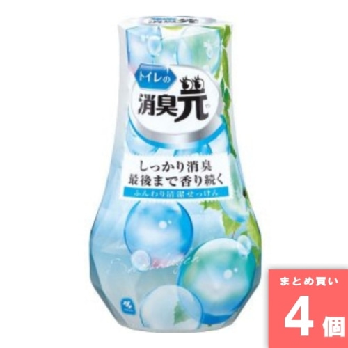 [取寄10][まとめ買い]【4個セット】トイレの消臭元ふんわり清潔せっけん [4987072029626]