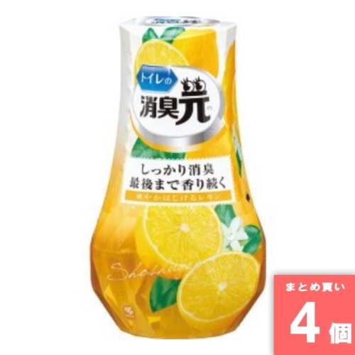 [取寄10][まとめ買い]【4個セット】トイレの消臭元爽やかはじけるレモン [4987072029633]