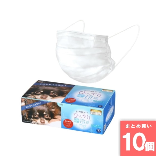 [まとめ買い]【10個セット】大人の贅沢マスク ひんやり冷感 30枚入