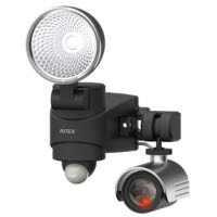 ダミーカメラ付き 7WLEDセンサーライト DMC-SL7H ブラック (LEDセンサーライト)