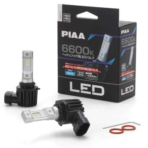 車用 ヘッド＆フォグ用LEDバルブ LEH171 6600K HB3／HB4／HIR1／HIR2