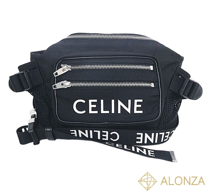 【ABランク】CELINE(セリーヌ) セリーヌ プリント ラージ ジップ付 トレッキング ベルトバッグ  ウエストバッグ