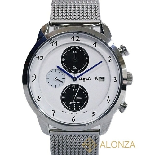 【Aランク】Agnis b.(アニエスベー) ソーラークォーツ メンズ腕時計 V172-KKC0