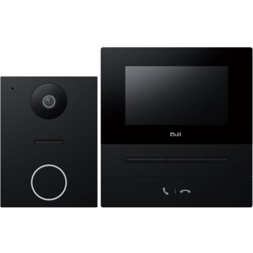 Nasta Interphone 2 KS-ND02A-BKBK ブラック/ブラック インターホン 自動応答 スマホ対応 録画録音 24H簡易防犯 メーカー保証2年