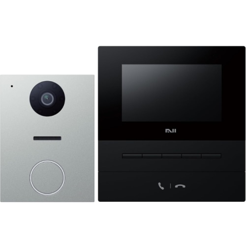 Nasta Interphone 2 KS-ND02A-BKSV ブラック/シルバー インターホン 自動応答 スマホ対応 録画録音 24H簡易防犯 メーカー保証2年