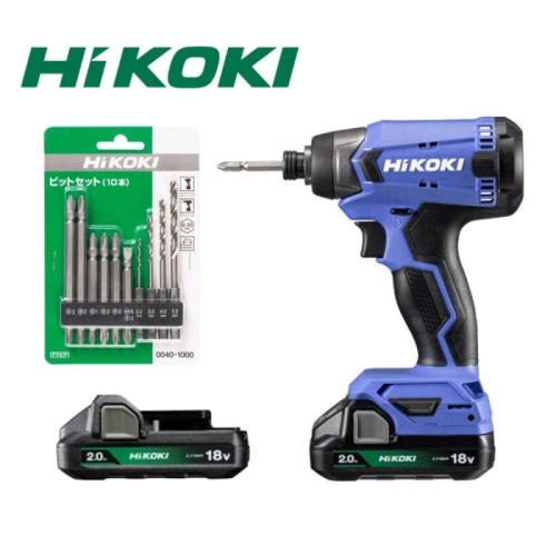 [直送3][セット品]HiKOKI 18V インパクトドライバー FWH18DA（2BG) + 0040-1000 ビットセット(10本入)