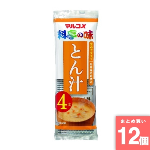 [取寄10][まとめ買い]【12個セット】生みそ汁とん汁4食 [4902713112352]