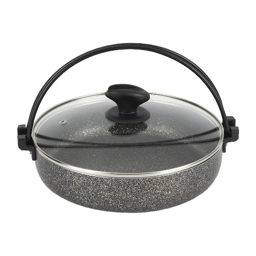 マーブルDコートすき焼き鍋26cm ND-6363 ブラック