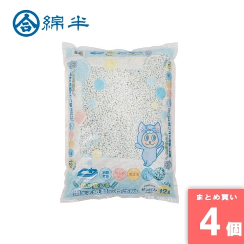 [取寄10][まとめ買い]【4個セット】固まる紙製の猫砂せっけんの香り [4589458471458]