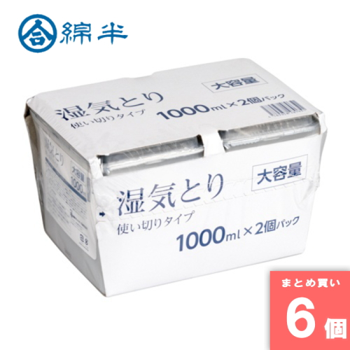 [まとめ買い]【6個セット】湿気とり1000ml 2個パック