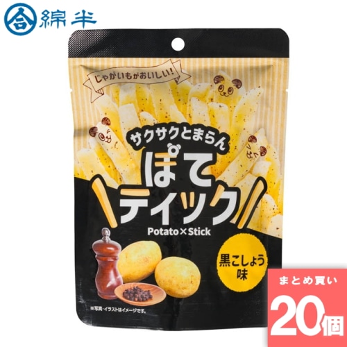 [取寄10][まとめ買い]【20個セット】ぽてティックフライドポテト 黒こしょう味 45g [4589458500615]