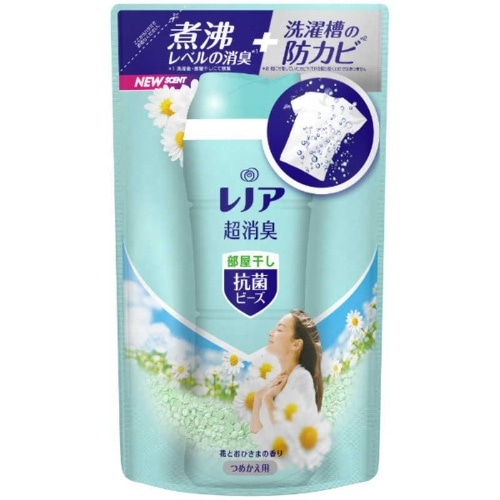 レノア超消臭＋抗菌ビーズ 部屋干し花とおひさま つめかえ 430ml: わた