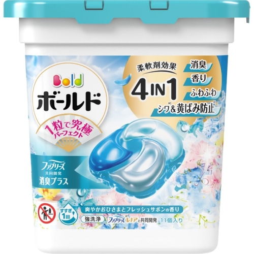 N ボールドジェルボール4D 爽やかフレッシュフラワーサボンの香り 本体 11個入