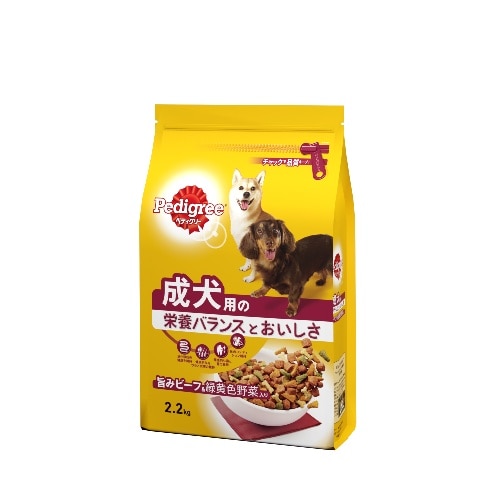 マースジャパン ペディグリー成犬用ビーフ緑黄色野菜 PD2 [2.2kg]
