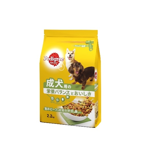 マースジャパン ペディグリー成犬用ビーフ緑黄色野菜＆魚 PD5 [2.2kg]