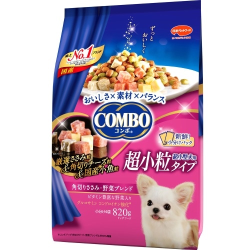 日本ペットフード コンボドッグ超小型犬角切りささみ野菜 [820g]