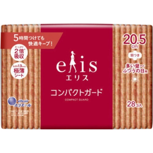 エリス コンパクトガード 多い昼～ふつうの日用 羽つき 28枚