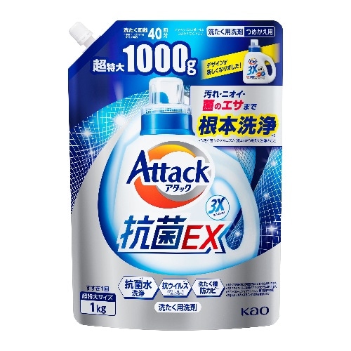 Kao アタック抗菌EX詰替用1000g