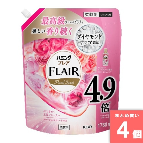[取寄10][まとめ買い]【4個セット】ハミングフレア フローラルS 詰替 [4901301439659]