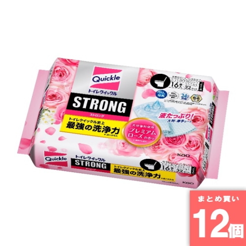[取寄10][まとめ買い]【12個セット】トイレクイックルストロング プレミアムローズ [4901301417695]