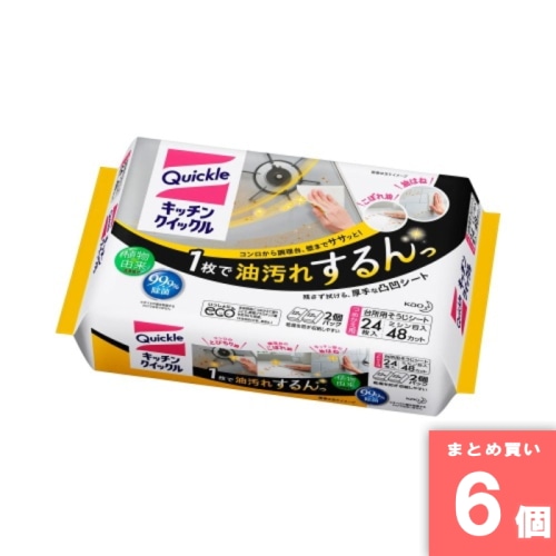 [取寄10][まとめ買い]【6個セット】キッチンクイックル 詰替用  ジャンボパック 24枚入 [4901301021540]