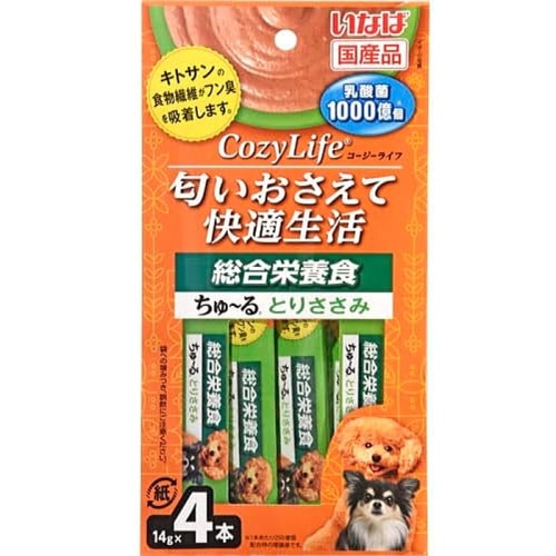 いなばペットフード CozyLife 総合栄養食 ちゅ～る とりささみ 14g×4本 【賞味期限切迫品】