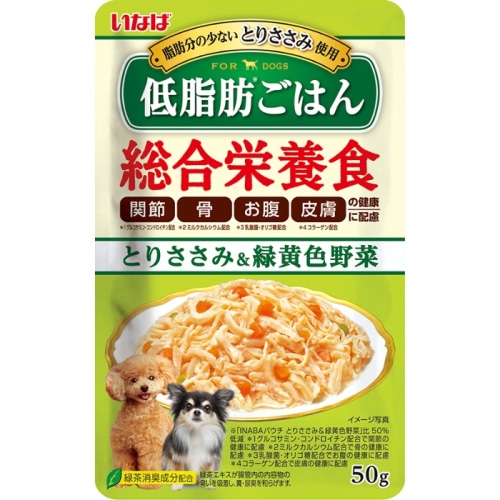 いなば 低脂肪ごはん とりささみ&緑黄色野菜 50g