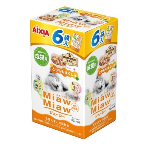 MiawMiawジューシー とりももほぐしみ 60g×6