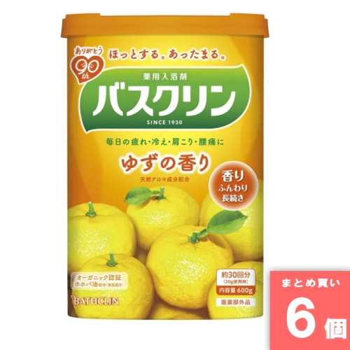 [取寄10][まとめ買い]【6個セット】バスクリンゆずの香り 600g [4548514153059]