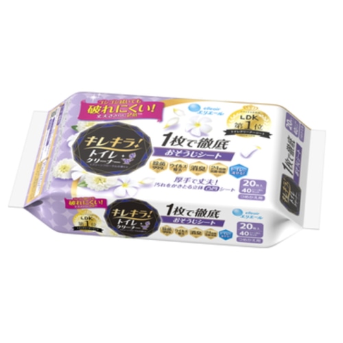 エリエール キレキラ！1枚で徹底トイレおそうじシート 詰め替え 20枚