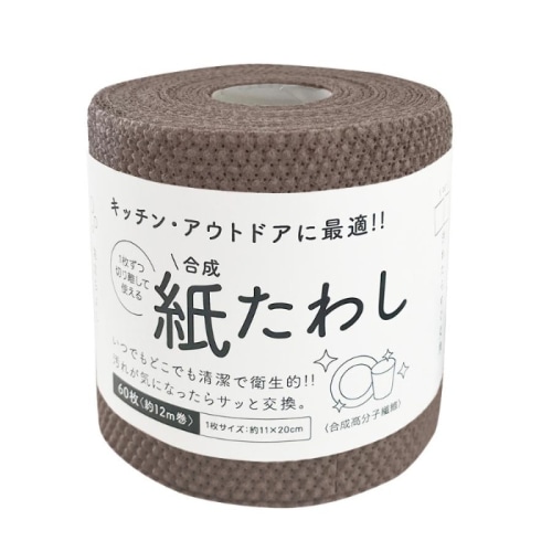 [取寄10]紙たわし 食器洗いシート ハーフ 60枚 [1巻][4571108083241]