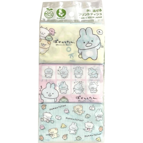 ぽかんとたん ポケットティシュ 8組 6個パック