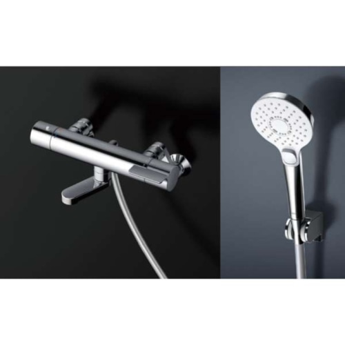 壁付サーモスタット混合水栓 TBV03450J (コンフォートウエーブクリック、めっき、調圧弁)